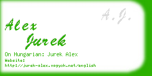 alex jurek business card